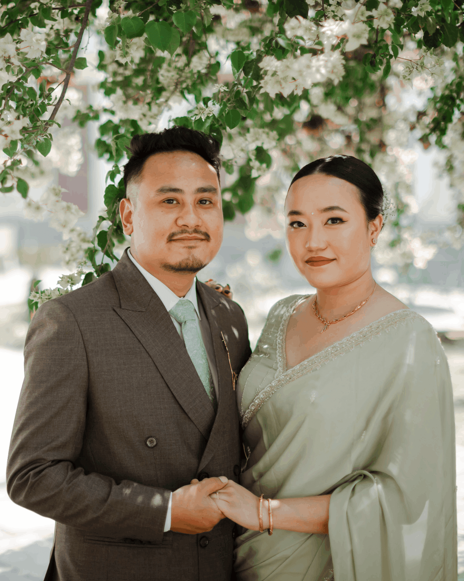A portrait of the couple